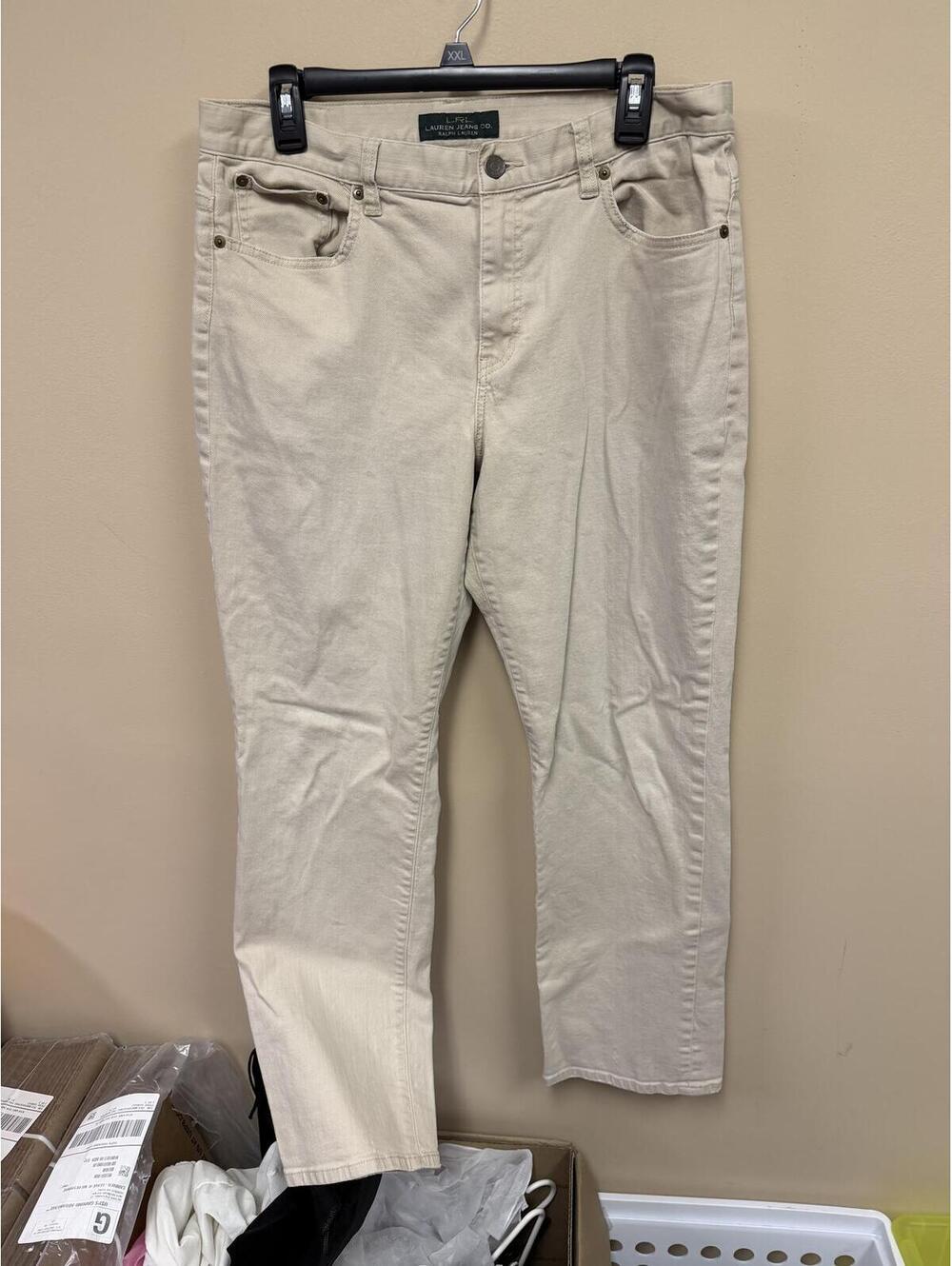 Lauren Jeans Co. Ralph Lauren Beige Denim Jeans Size 12